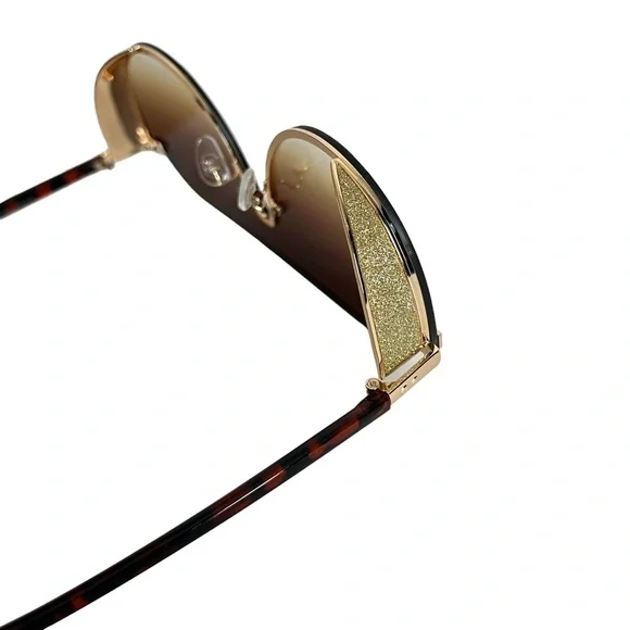 SUNGLASSES Fashion Gold & Brown Shades Sun Glasses Summer Beach Vacation - Picture 7 of 16